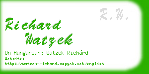 richard watzek business card